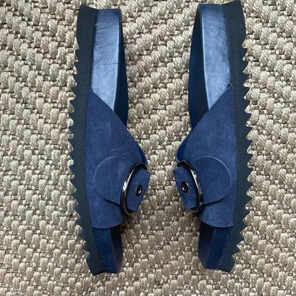 NWT Homers sandals slides RUBY  Navy size 37 $255.00 leather