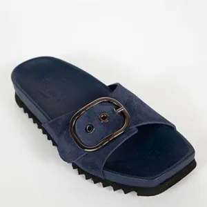 NWT Homers sandals slides RUBY  Navy size 37 $255.00 leather