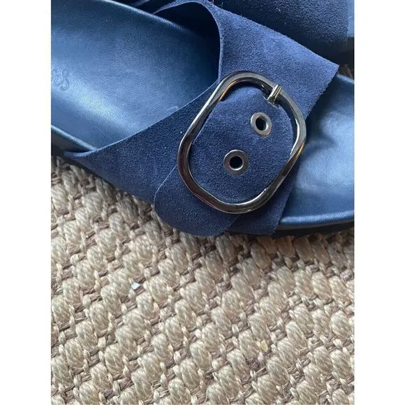 NWT Homers sandals slides RUBY  Navy size 37 $255.00 leather