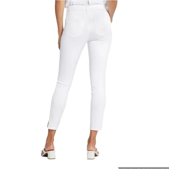 NYDJ Jeans Women's Size 10, Ami Skinny White Ankle Cropped Jeans, Lift Tuck