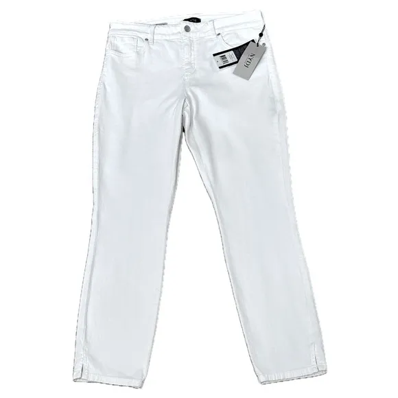 NYDJ Jeans Women's Size 10, Ami Skinny White Ankle Cropped Jeans, Lift Tuck