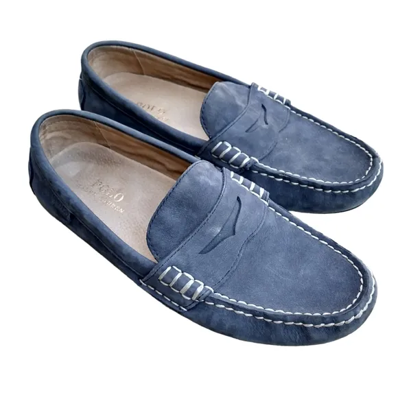 💥Offers Welcome💥Polo Ralph Lauren Wessell Penny Grey Loafers