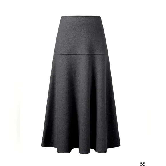 OGL CashSoft Wool-like Flared Maxi Skirt size L