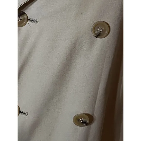 Old Money Weather Rogue Vintage Mens 42L Trench Coat Lux Lined Double Breasted