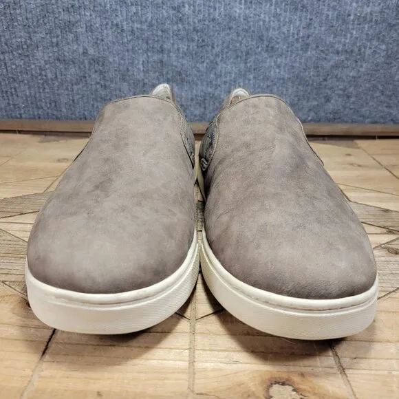Olukai Kahu 'ili Men's 12M Gray Leather Slip on Loafer Sneakers 10384-2619