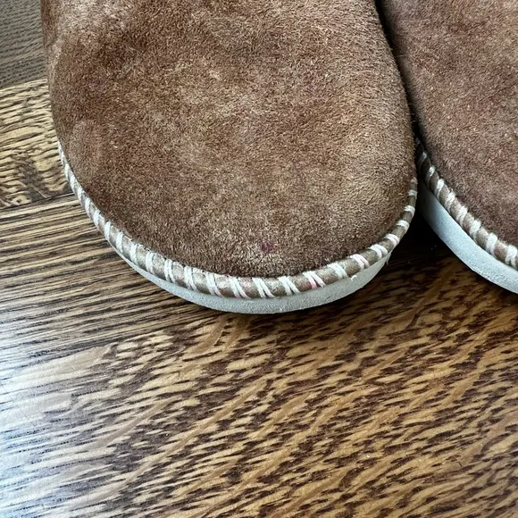 OLUKAI Ku’i Suede Sherpa Slippers Slides Leather Cozy Comfy Warm Shearling Fur 8