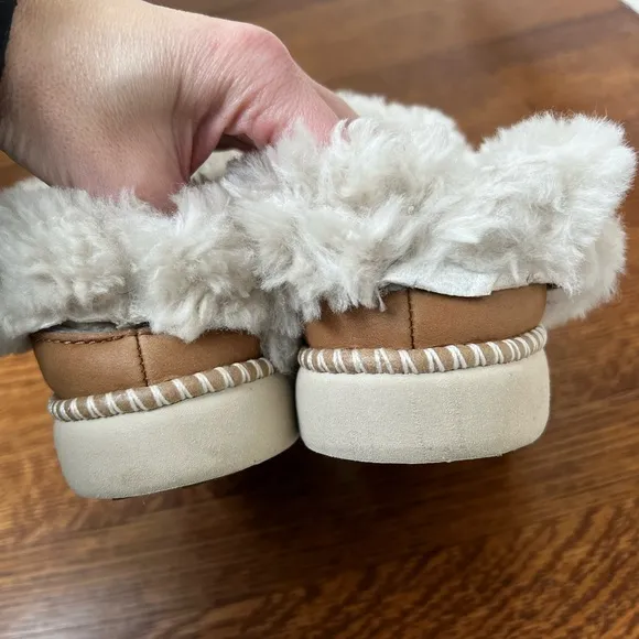 OLUKAI Ku’i Suede Sherpa Slippers Slides Leather Cozy Comfy Warm Shearling Fur 8