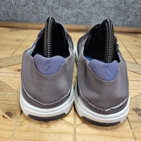 OluKai Mens Lae'Ahi Gray Casual and Fashion Sneakers 8.5 Medium (D) 10443 PVPV