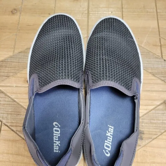 OluKai Mens Lae'Ahi Gray Casual and Fashion Sneakers 8.5 Medium (D) 10443 PVPV