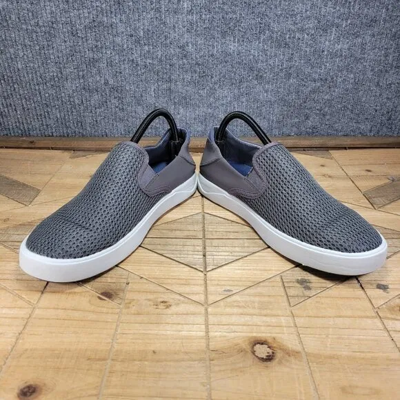 OluKai Mens Lae'Ahi Gray Casual and Fashion Sneakers 8.5 Medium (D) 10443 PVPV