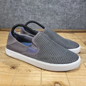 OluKai Mens Lae'Ahi Gray Casual and Fashion Sneakers 8.5 Medium (D) 10443 PVPV