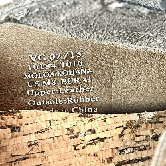 OluKai Men's Moloa Kohana Slip-On Leather Loafers Shoes Clay Sz 8