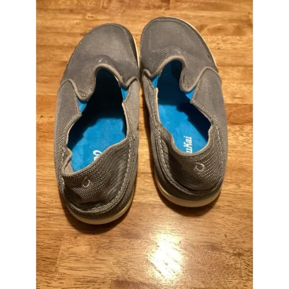 OLUKAI Nohea Mesh Breathable Loafers Grey Mens 11 Casual Clog Preppy Outdoor