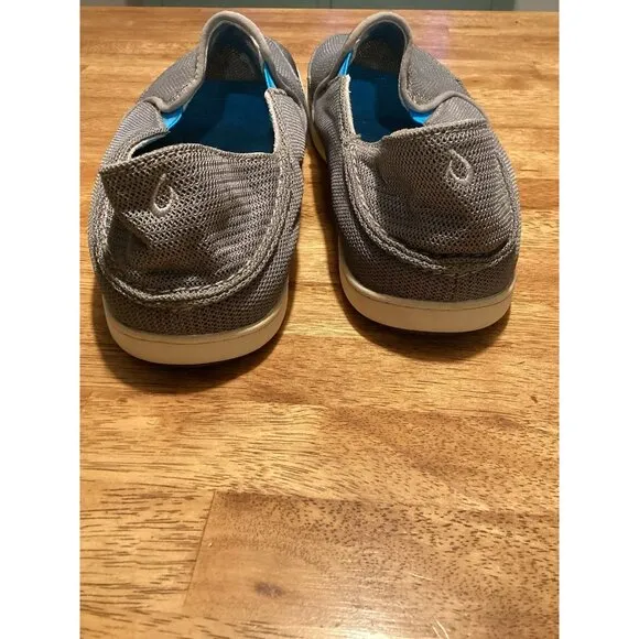 OLUKAI Nohea Mesh Breathable Loafers Grey Mens 11 Casual Clog Preppy Outdoor