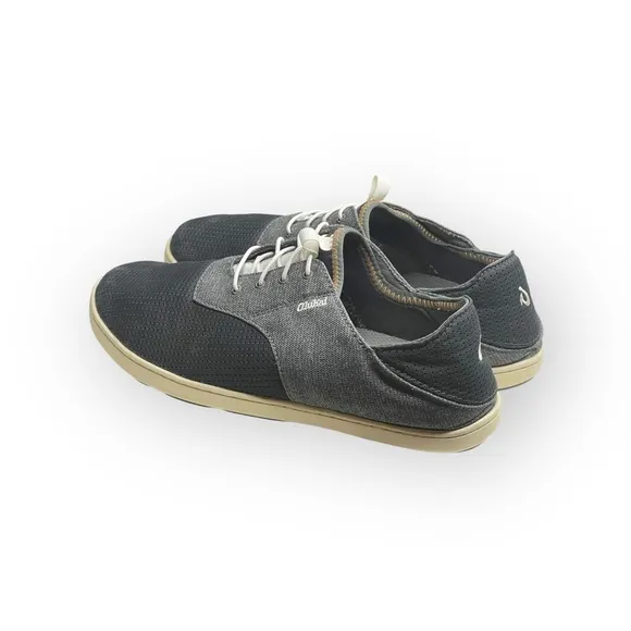 OluKai ʊ Nohea Moku No Tie Drop in Heel Boat Shoes Slides ʊ Wet Dry ʊ Shadow ʊ 9