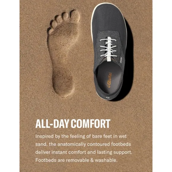 OluKai ʊ Nohea Moku No Tie Drop in Heel Boat Shoes Slides ʊ Wet Dry ʊ Shadow ʊ 9