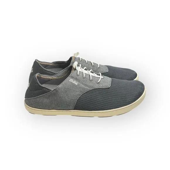 OluKai ʊ Nohea Moku No Tie Drop in Heel Boat Shoes Slides ʊ Wet Dry ʊ Shadow ʊ 9