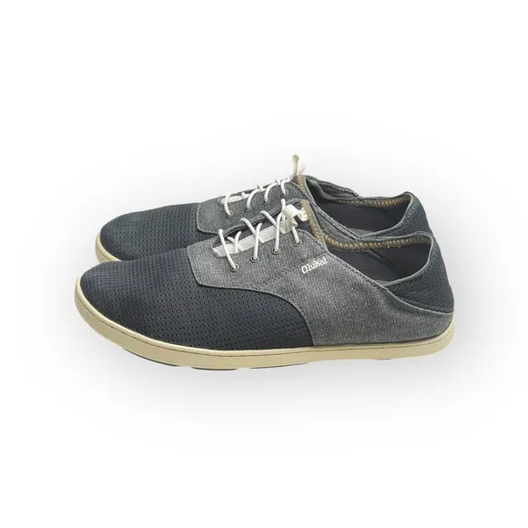 OluKai ʊ Nohea Moku No Tie Drop in Heel Boat Shoes Slides ʊ Wet Dry ʊ Shadow ʊ 9