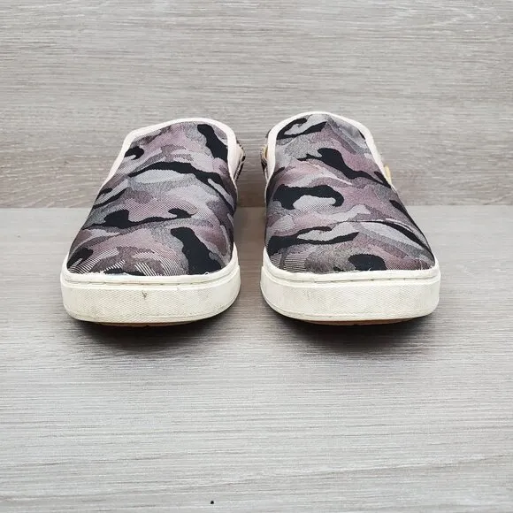 OluKai Pehuea Pa'i pink and gray camo loafers