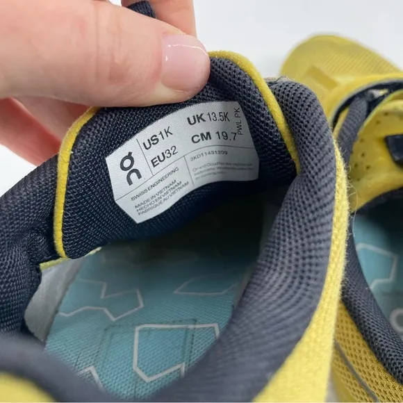 On Running On Kids Cloud Play Sneakers In Soft Yellow Unisex Size 1 Kids
