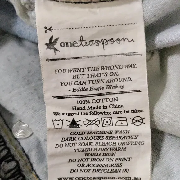 One Teaspoon Awesome Baggies Jeans - Wilde Size 27