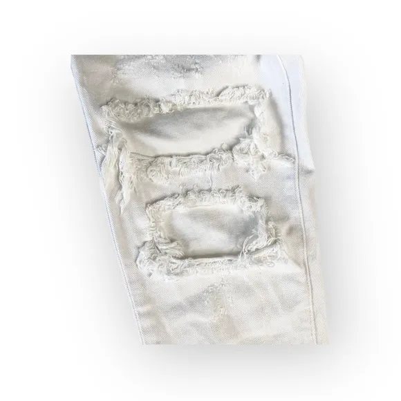 One Teaspoon ☻︎ Trashed Freebirds Skinny Ankle Zipper Denim Jeans ☻︎ White ☻︎ 25