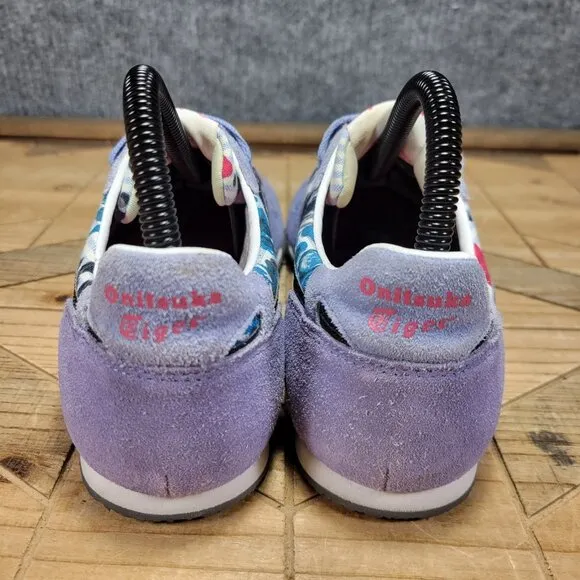 Onitsuka Tiger Serrano Womens Shoes Size 8.5 Blue Floral Retro Athletic Sneakers