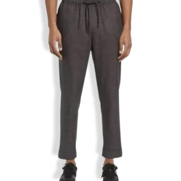 Open Edit Houndstooth Crop Pants Adjustable Drawstring Black Gray Men's 2XL NWT