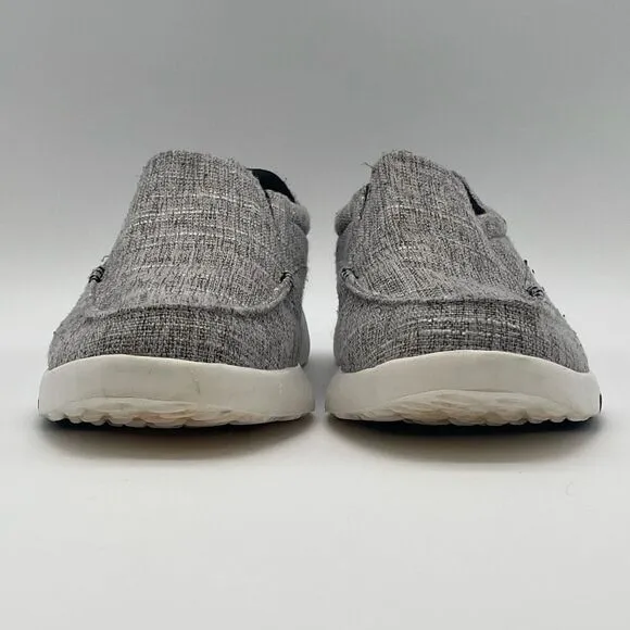 ORTHOCOMFOOT Boat Shoes Mens Size 12 Heather Gray Slip-On Loafers Comfort Canvas