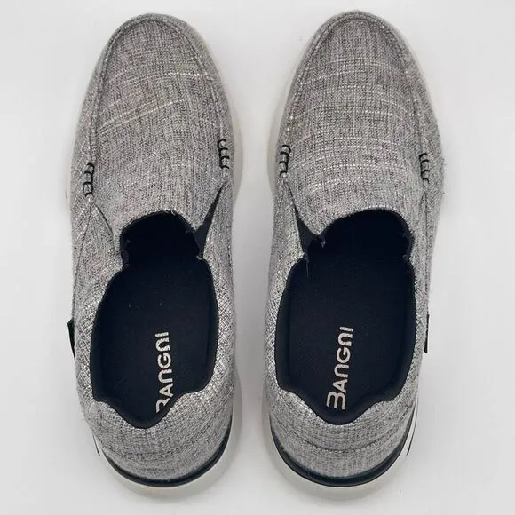 ORTHOCOMFOOT Boat Shoes Mens Size 12 Heather Gray Slip-On Loafers Comfort Canvas