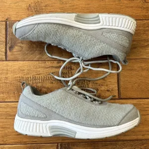 Orthofeet Lava Sneakers Athletic Comfort Walking Shoes Gray Knit Women's Sz 8.5