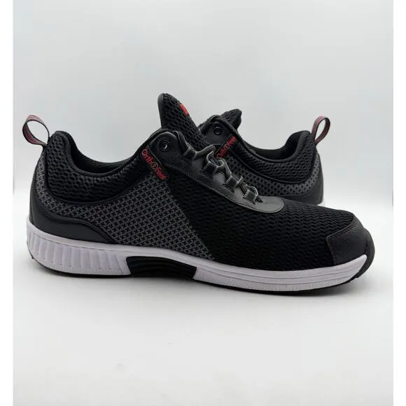 OrthoFeet Mens Edgewater Sneakers US 15 X-Wide EU 48 Black Athletic NIB