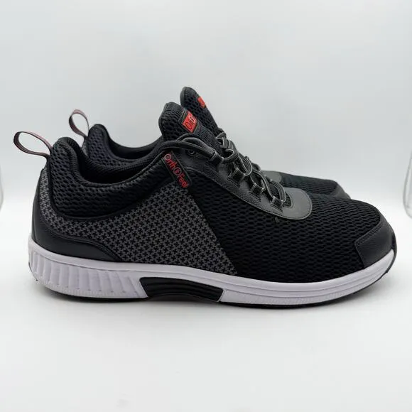 OrthoFeet Mens Edgewater Sneakers US 15 X-Wide EU 48 Black Athletic NIB