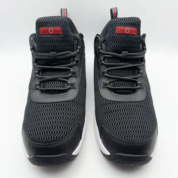 OrthoFeet Mens Edgewater Sneakers US 15 X-Wide EU 48 Black Athletic NIB