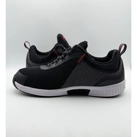 OrthoFeet Mens Edgewater Sneakers US 15 X-Wide EU 48 Black Athletic NIB