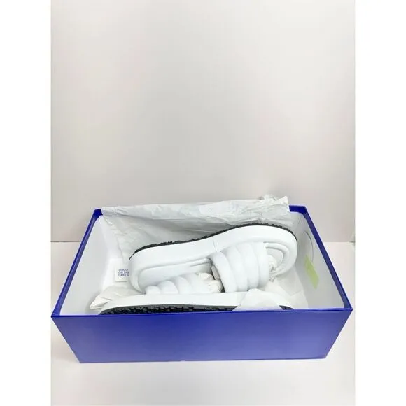 P448 Slides Size US 7 New With Box Womens White Color Summer Sandals