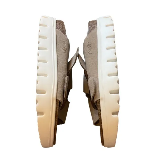 Papillio Birkenstock Arizona Sport Sandals Taupe Sz 36 Platform