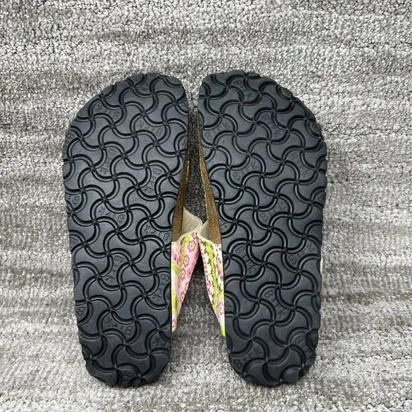 Papillio Birkenstock Gizeh Flower Woman’s Cork Leather Sandals Sz 5