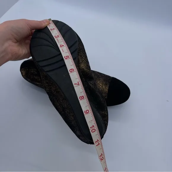 Pas De Rouge Black Red Genuine Suede Leather Wedge Flats