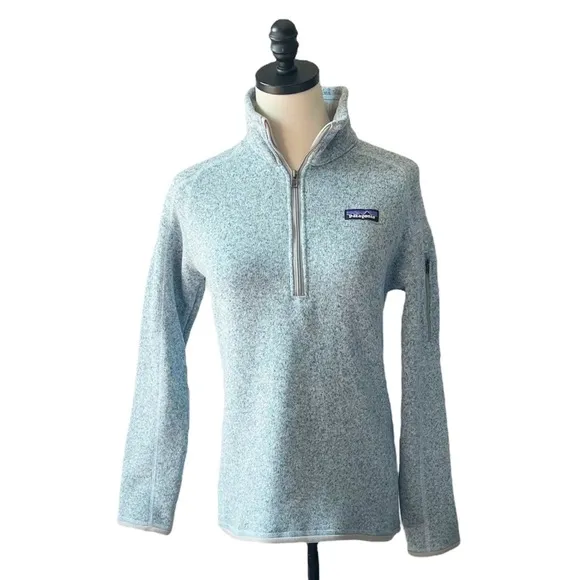 Patagonia Better Sweater Quarter Zip Pullover Fleece in Hawthorne Blue | SMALL