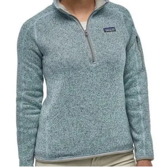 Patagonia Better Sweater Quarter Zip Pullover Fleece in Hawthorne Blue | SMALL