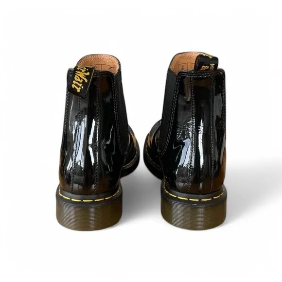 Patent Leather Dr. Martens Chelsea Boots – Gloss Black Womens Size 8