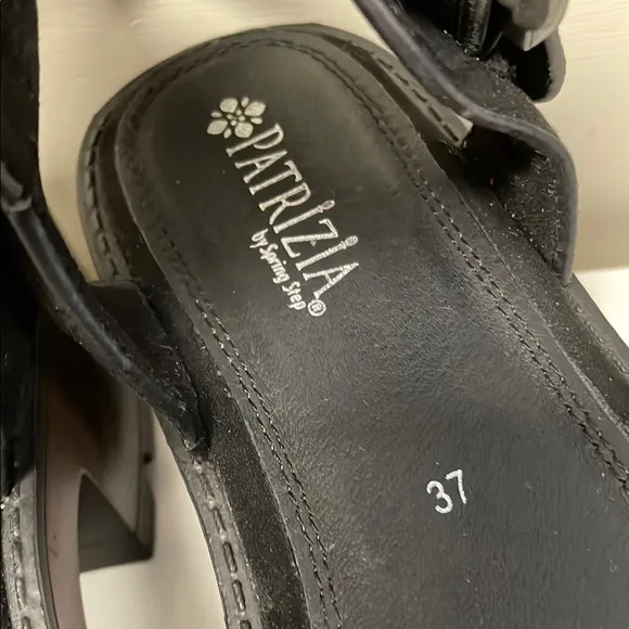 Patrizia by spring step Black Platform Sandals with Chunky Sole