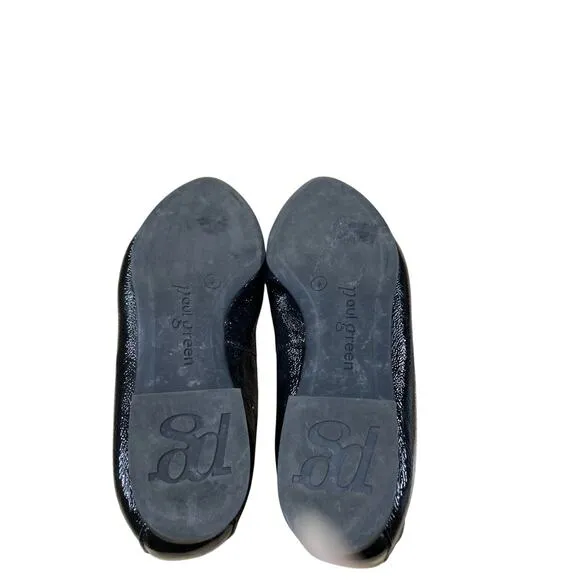 Paul Green Art. 2925-071 Leather Ballet Flats Black Women's Size 4 (US 6.5) NWOB