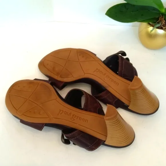 Paul Green brown  leather sandals