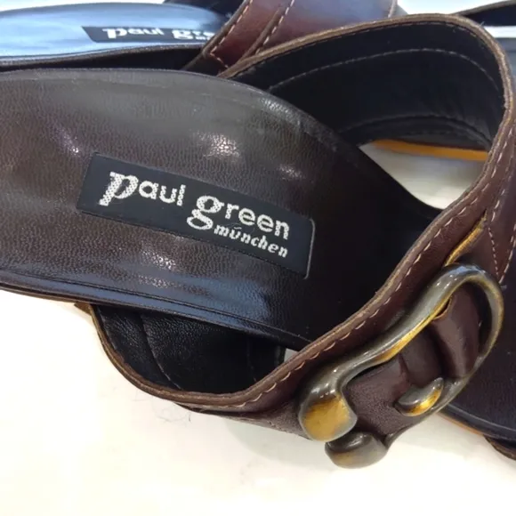 Paul Green brown  leather sandals