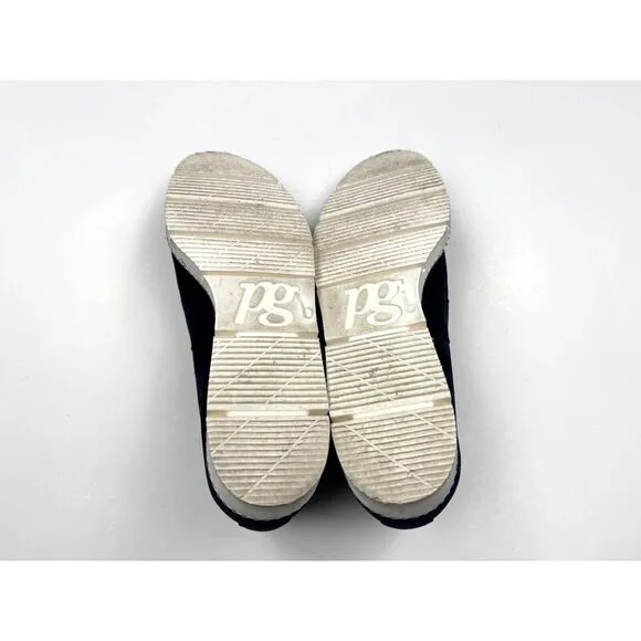 Paul Green Daniella‎ Flats Women 4.5 US 7 EUC Suede Round toe Slip on Navy Blue