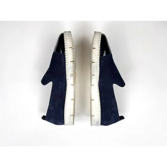 Paul Green Daniella‎ Flats Women 4.5 US 7 EUC Suede Round toe Slip on Navy Blue