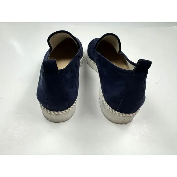 Paul Green Daniella‎ Flats Women 4.5 US 7 EUC Suede Round toe Slip on Navy Blue