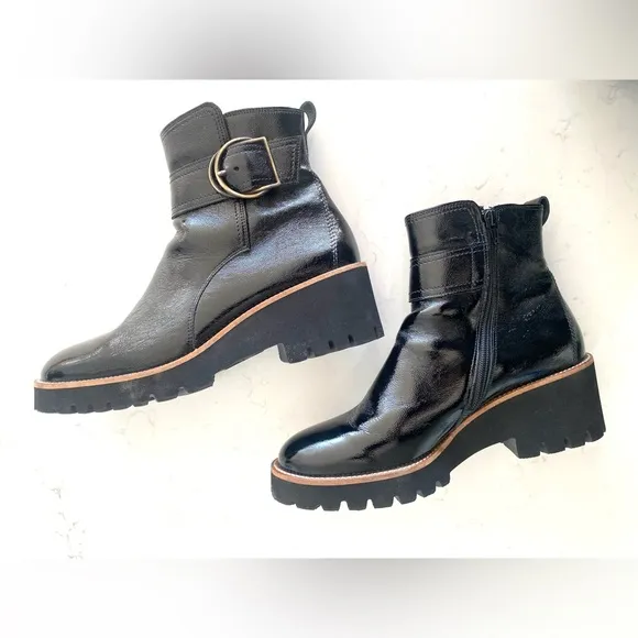 Paul Green Dynamic Crinkle Buckle Boots Sz 7